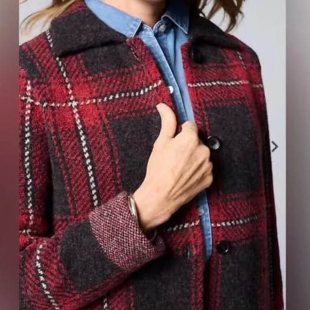 J.Jill Plaid Button-Front Cardigan Jacket